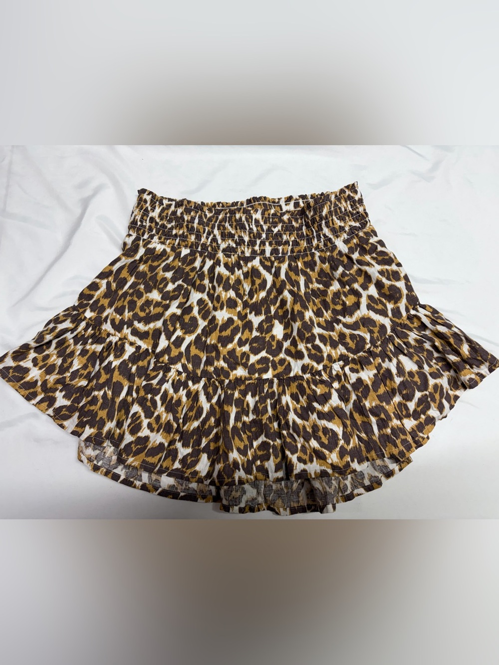 aerie Leopard Print Circle Skirt - Brown & Black